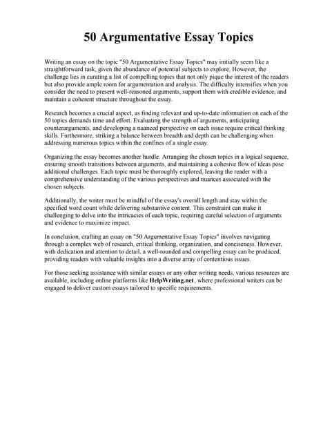 good argumentative essay topic|50 Argumentative Essay Topics for Stud.